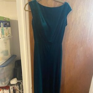 Velvet emerald green dress (bridesmaid)